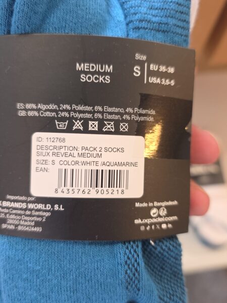 Blå og hvide strømper - 2 pak
